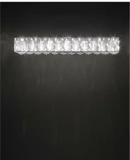 Designová nástěnná svítidla NOVA LUCE nástěnné svítidlo CORONA chromovaný hliník K9 křišťál LED 8W 230V 3000K IP20 83399202