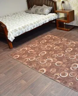 Koberce a koberečky Dywany Lusczow Kusový koberec DROPS Bubbles hnědý, velikost 400x400