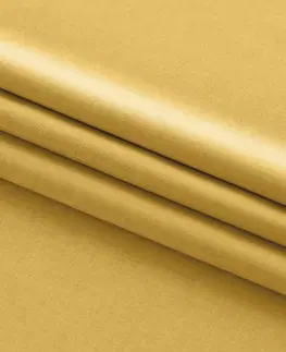 Záclony Závěs Homede Carmena I s řasící páskou flex a dvojitým záhybem hořčicově žlutý, velikost 220x300