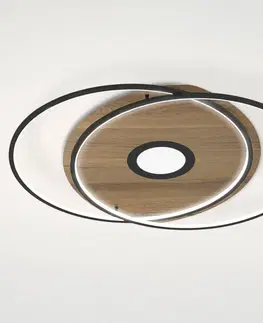 Inteligentní stropní svítidla Q-Smart-Home Paul Neuhaus Q-AMIRA LED stropní světlo ovál hnědá