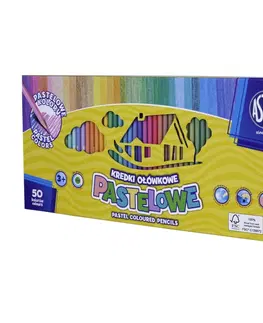 Hračky ASTRA - Luxusní pastelové barvičky 50ks, 4mm tuha, 312121004
