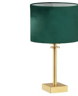 Lampy Argon Argon 8106 - Stolní lampa ABBANO 1xE27/15W/230V mosaz/zelená 