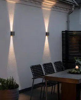 Venkovní nástěnná svítidla Konstsmide LED venkovní světlo Chieri 2 zdroje 18 cm antracit