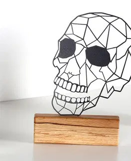  Hanah Home Kovová dekorace Skull 29 cm černá