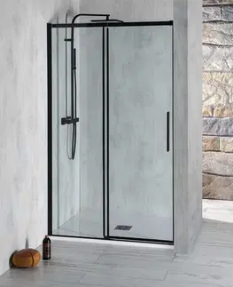 Sprchové kouty POLYSAN ALTIS BLACK posuvné dveře 1370-1410, výška 2000, čiré sklo AL4112B