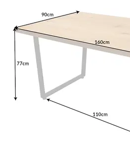 Jídelní stoly Jídelní stůl LADON Dekorhome 140x90x77 cm