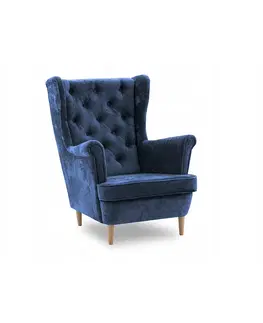 Židle Modré křeslo ve stylu GLAMOUR