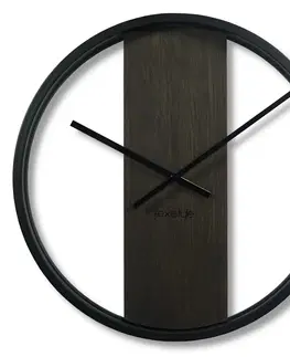 Nástěnné hodiny Designové nástěnné hodiny v barvě wenge 50cm