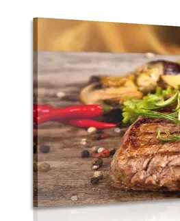 Obrazy jídla a nápoje Obraz grilovaný hovězí steak