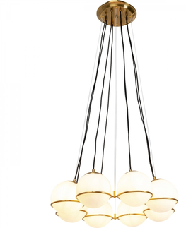 Retro lustry KARE Design Lustr Globes - zlatý, 8 světel