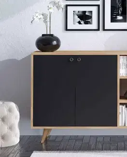 Komody Sofahouse Designová komoda Cadilyn 140 cm černá