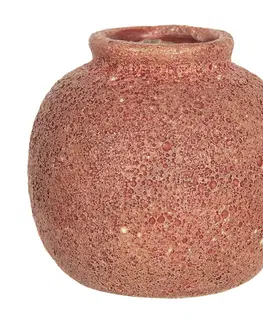 Dekorativní vázy Cihlově zabarvená váza Root - Ø 8*8 cm Clayre & Eef 6CE1211