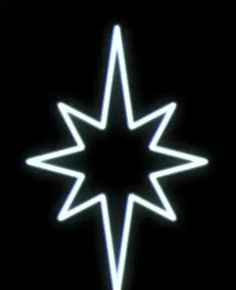 LED venkovní PROFI motivy DecoLED LED světelný motiv hvězda, ledově bílá, 80x50cm EFD09S1