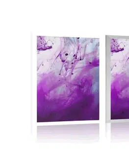 Abstraktní a vzorované Plakát kouzelná fialová abstrakce
