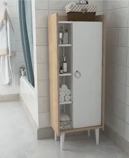 Koupelnové skříňky Koupelnová skříňka LAGOMOOD dub bílá