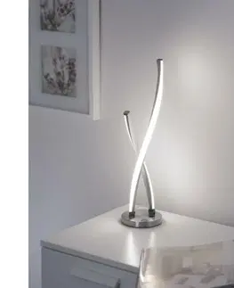 LED stolní lampy PAUL NEUHAUS LED stolní lampa barva ocel v zakřiveném designu 3000K PN 9141-55