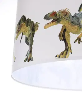Závěsná světla Maco Design Závěsná lampa do dětského pokoje Dino s motivem fotografie