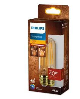 LED žárovky Philips LED filament žárovka E27 T32 7W (40W) 470lm 1800K nestmívatelná, jantarová