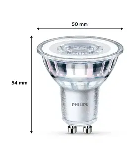LED žárovky Philips Philips LED žárovka GU10 3,5W 255lm 827 čirá 36° 3