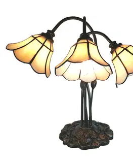Svítidla Stolní vitrážová lampa Tiffany Trois - 46*28*63 cm Clayre & Eef 5LL-6029