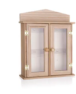 Regály a poličky Dřevěná skříňka na klíče, 22 x 27 cm