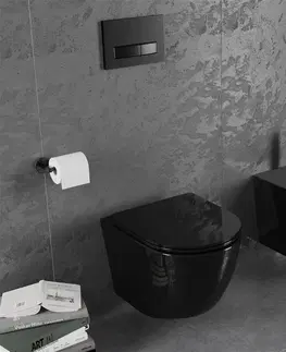 Koupelna MEXEN/S Sada pro skrytou instalaci bidetu Felix B s bidetem Lena,  černá połysk 69935224870