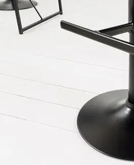Barové židle LuxD Designová barová otočná židle Frank tmavě šedý samet