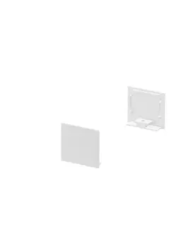 Profily SLV BIG WHITE KONCOVÉ KRYTY, na GRAZIA 20 profil k montáži na stěnu standard, 2 kusy, ploché provedení, bílé 1000566