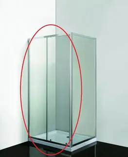 Sprchové kouty HOPA Sprchové dveře do niky SMART SELVA BARVA rámu Chrom/Leštěný hliník (ALU), Rozměr A 100 cm, Směr zavírání Univerzální Levé / Pravé, Výplň Grape bezpečnostní sklo 4 / 6 mm OLBSEL10CGBV