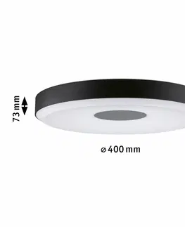 LED stropní svítidla PAULMANN LED stropní svítidlo 3-krokové-stmívatelné Puric Pane 2700K 230V 23W stmívatelné černá/šedá