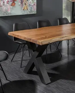 Jídelní stoly LuxD Jídelní stůl Massive X Honey 240 cm - tloušťka 60 mm - akácie