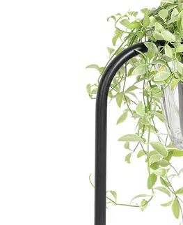 Stolni lampy Moderní stolní lampa černá se sklem obdélníkového tvaru - Roslini