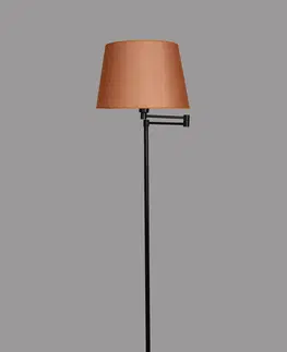 Lampy a lampičky Stojací lampa ALMINA černá oranžová
