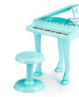 Hudební nástroje pro děti MULTISTORE Dětské piano s mikrofonem Tinny modré