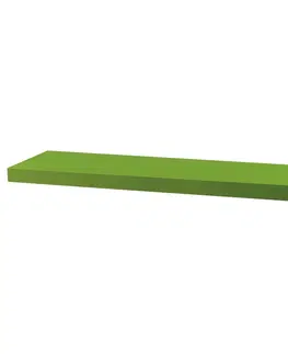 Regály a poličky Nástěnná polička, zelený mat, 80 x 24 x 4 cm