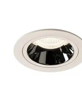 LED podhledová svítidla SLV BIG WHITE NUMINOS DL M vnitřní LED zápustné stropní svítidlo bílá/chrom 4000 K 55° včetně listových pružin 1003909