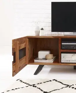 TV stolky TV stolek ATLAS Dekorhome Sheeshamové dřevo
