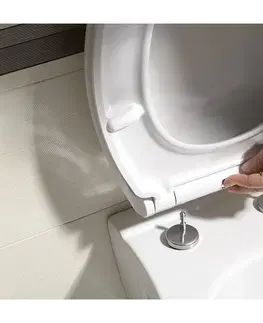 WC sedátka ALCADRAIN Renovmodul předstěnový instalační systém s bílým tlačítkem M1710 + WC MYJOYS MY1 + SEDÁTKO AM115/1000 M1710 MY1