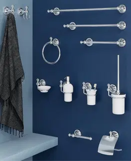 Koupelnový nábytek Gedy NEVIS držák ručníků 600x82, chrom NV216013