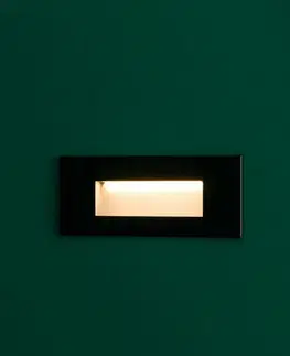 Vestavná svítidla do stěny FARO DART RCT zapuštěné světlo, černá, 3000K