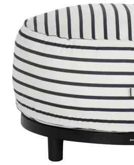 Zahradní židle a křesla Luxusní zahradní podnožka Emma Round - Stripes