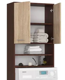 Koupelnový nábytek Ak furniture Koupelnová skříňka nad pračku Fin venge/sonoma