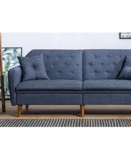 Pohovky a gauče Pohovka s lůžkem TERRA trojmístná tmavě modrá