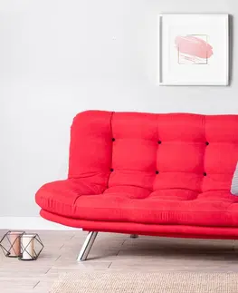 Pohovky a gauče Pohovka s lůžkem MISA trojmístná červená