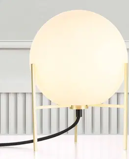 Světla na parapety Nordlux Stolní lampa Alton s bílým skleněným stínidlem