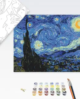 Reprodukce umělců Malování podle čísel Vincent van Gogh - Hvězdná noc