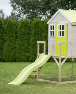 Dětské hřiště ArtWD Dětský zahradní domek s hřištěm VILLA | limetková