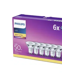 Žárovky Philips SADA 6x LED Žárovka Philips GU10/4,6W/230V 2700K 