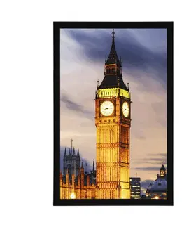 Města Plakát noční Big Ben v Londýně