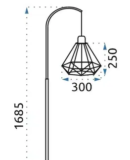 Svítidla TooLight Stojací lampa APP538-1F černá